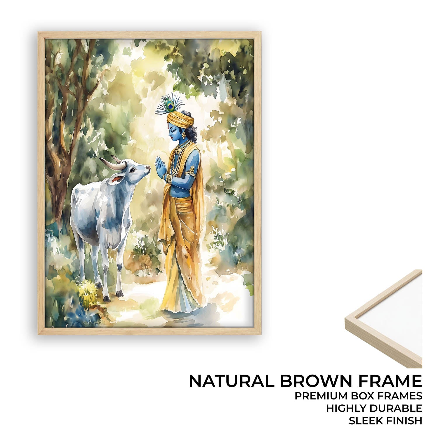 Lord Krishna with Cow - Vastu Painting