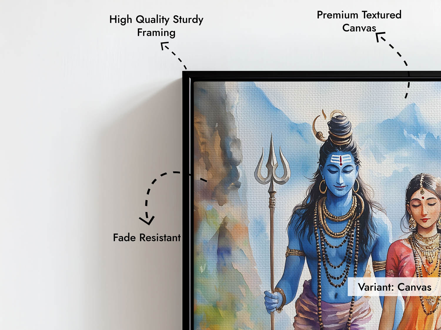 Lord Shiv & Goddess Parvati - Vastu Painting