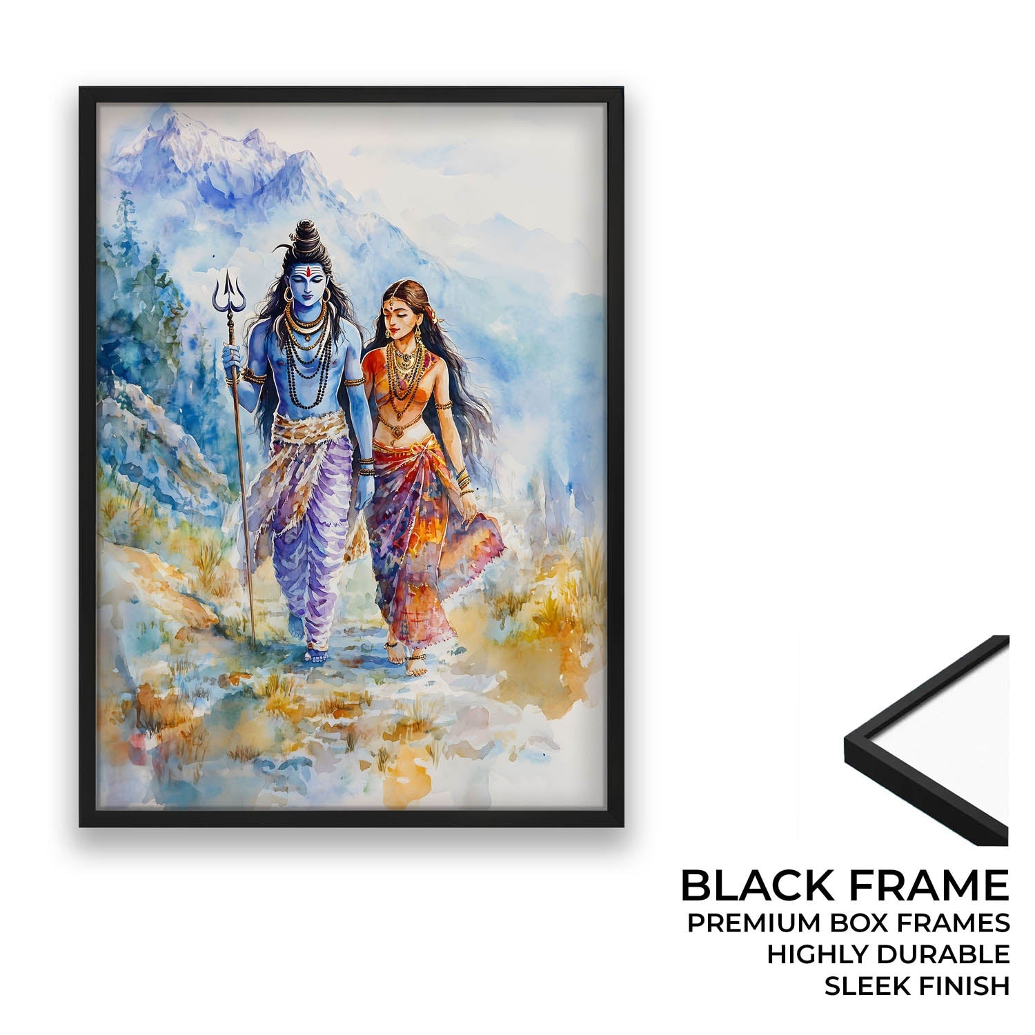 Lord Shiv & Goddess Parvati in Himalaya  - Vastu Painting