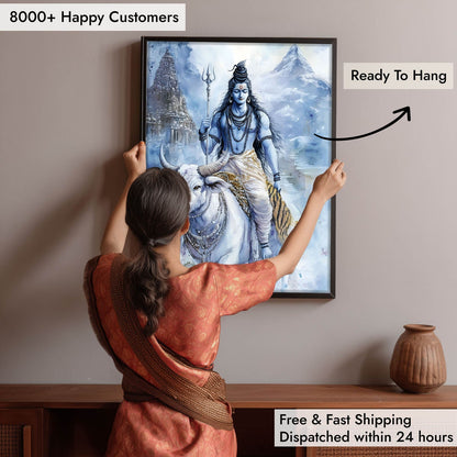 Lord Shiv on Nandi - Vastu Painting