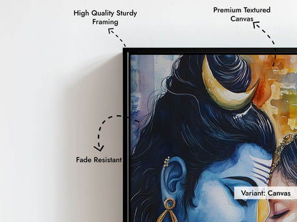 Lord Shiva and Goddess Parvati - Vastu Painting