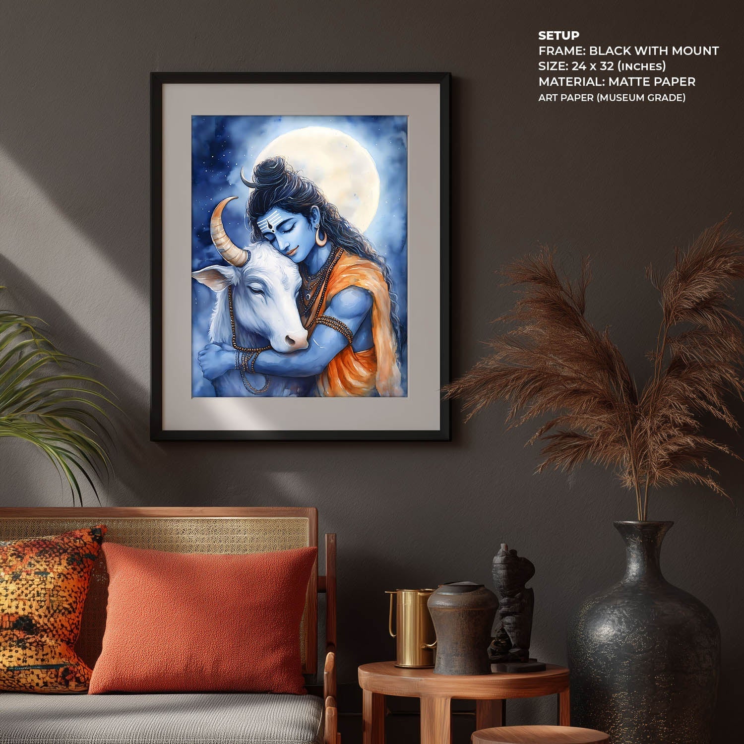 Lord Shiva with Nandi - Vastu Painting