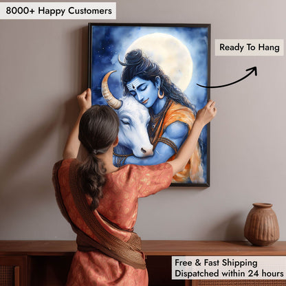 Lord Shiva with Nandi - Vastu Painting