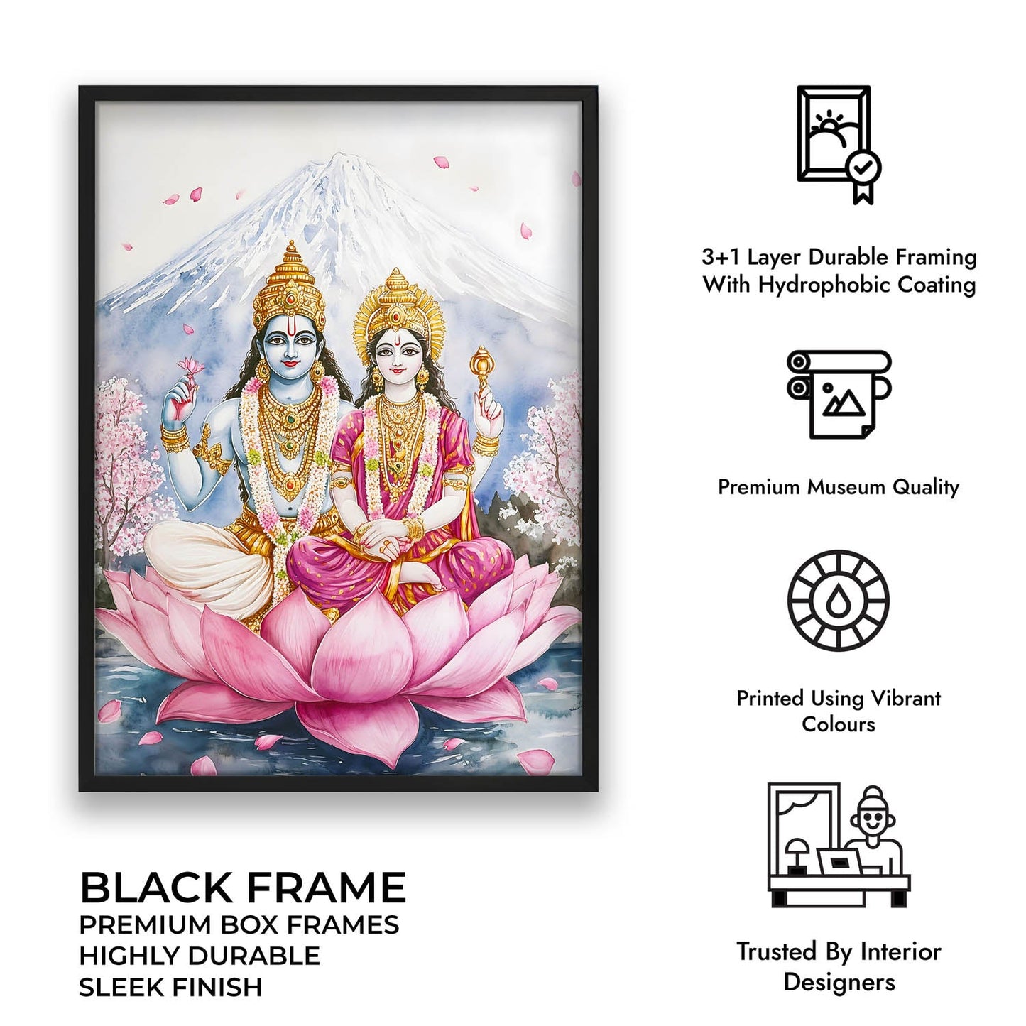 Lord Vishnu and Goddess Laxmi  - Vastu Painting