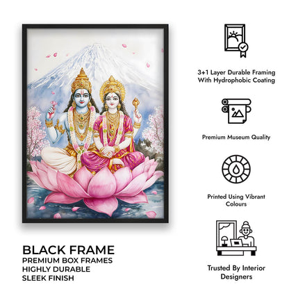 Lord Vishnu and Goddess Laxmi  - Vastu Painting