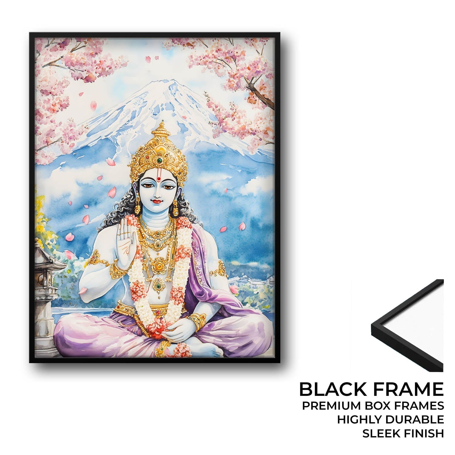 Lord Vishnu in Himalaya  - Vastu Painting