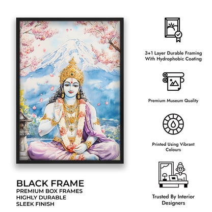 Lord Vishnu in Himalaya  - Vastu Painting