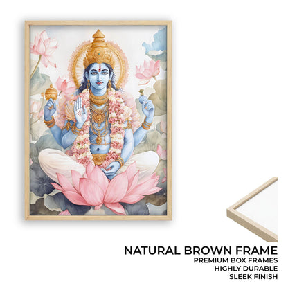 Lord Vishnu on Lotus - Vastu Painting