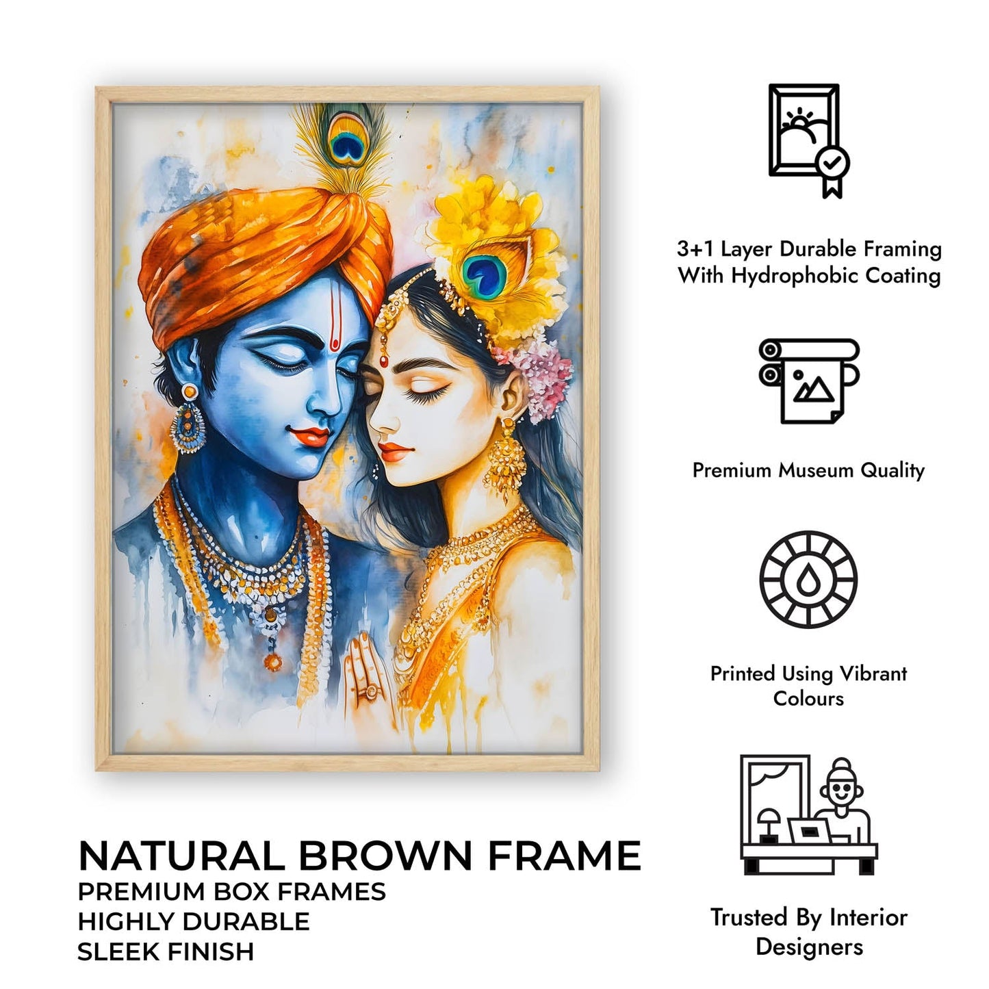 Radha & Krishna - God Painting