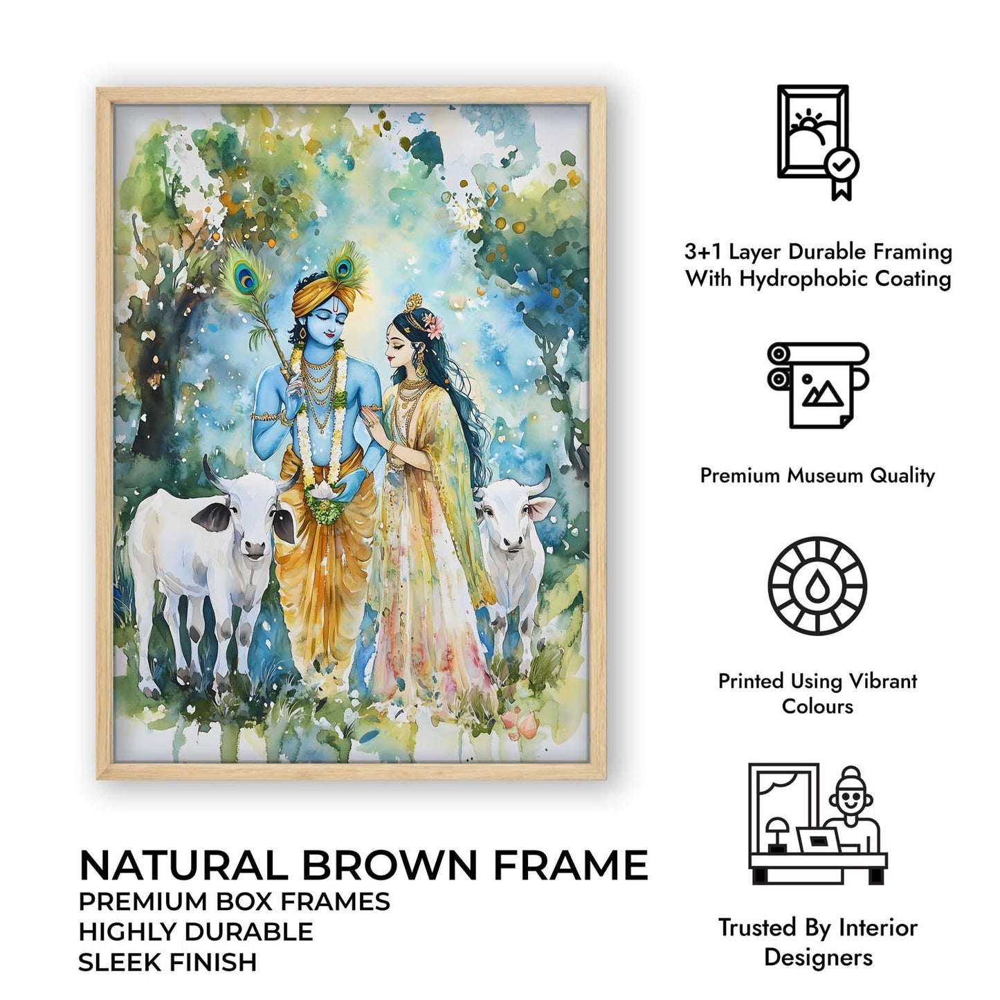 Radha & Krishna with Cows - Vastu Painting