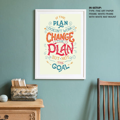 Change the plan, not the goal, Motivational Poster