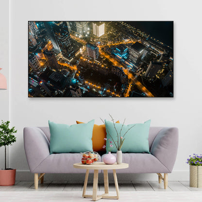 Shanghai city Wall Painting for Living Room, Bedroom, Office.