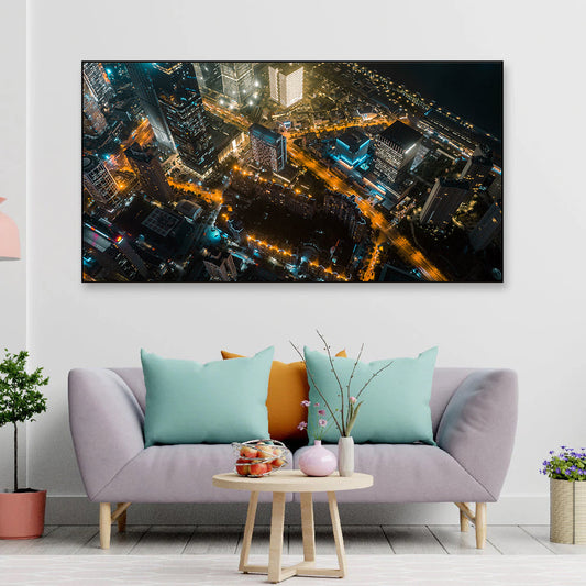 Shanghai city Wall Painting for Living Room, Bedroom, Office.