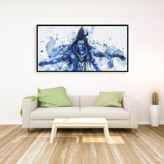 Hand draw watercolor Shiva for Living Room, Bedroom, Office.