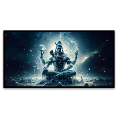 Water form lord shiva Canvas Wall Painting for Living Room, Bedroom, Office.