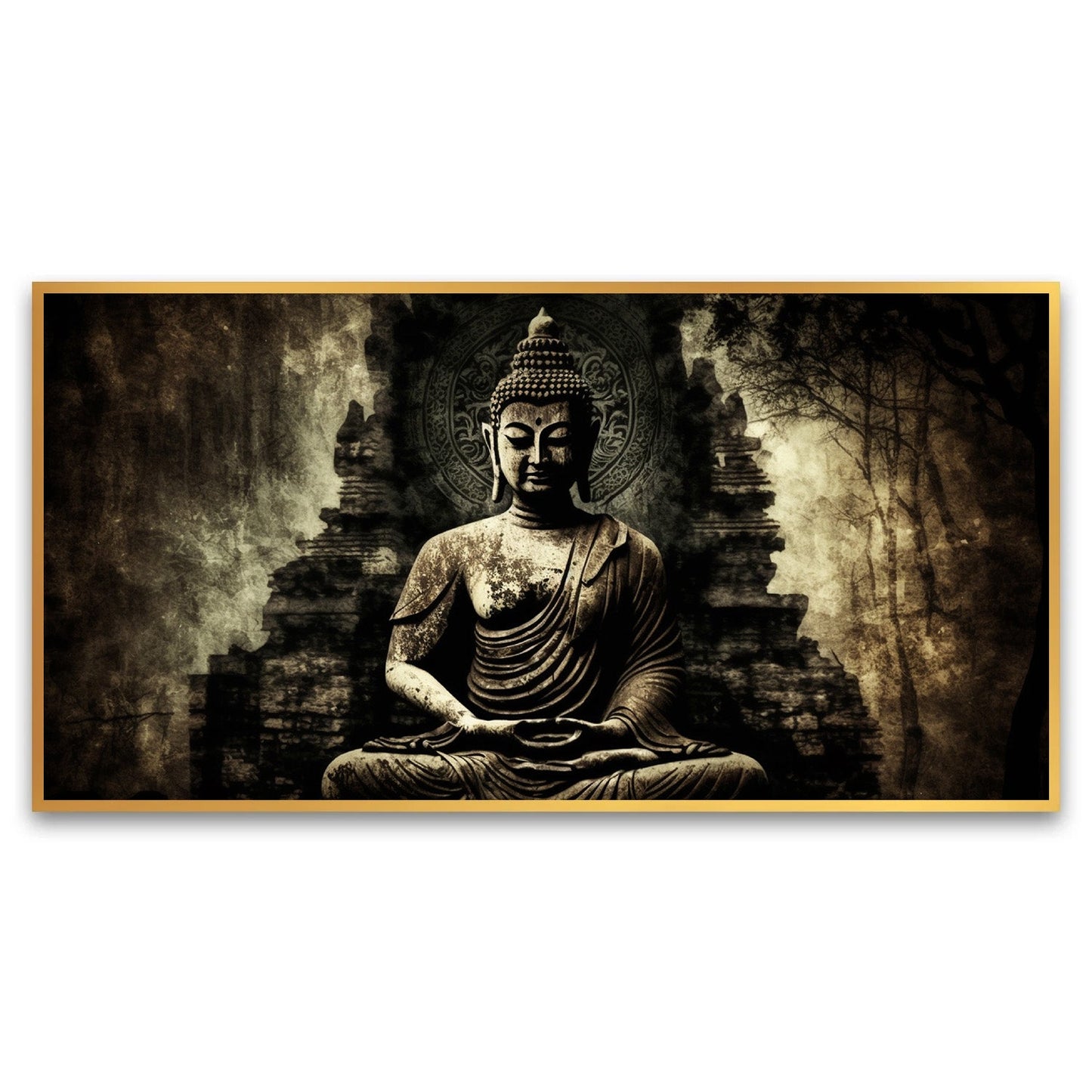 Buddha statue Canvas Wall Painting for Living Room, Bedroom, Office.