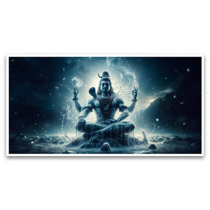 Water form lord shiva Canvas Wall Painting for Living Room, Bedroom, Office.