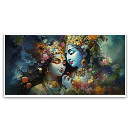 Beautiful painting Radha Krishna Wall Painting for Living Room, Bedroom, Office.