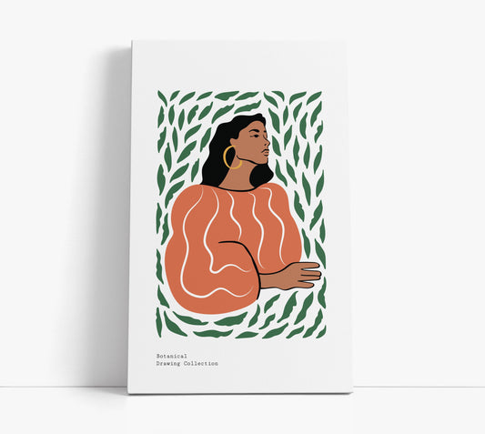 Botanical Femme Green Wall Art Print