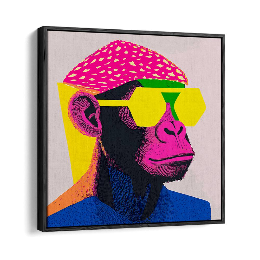 Vibrant COOL MONKEY, POP ART PAINTINGS showcase a playful design, perfect for brightening any space.