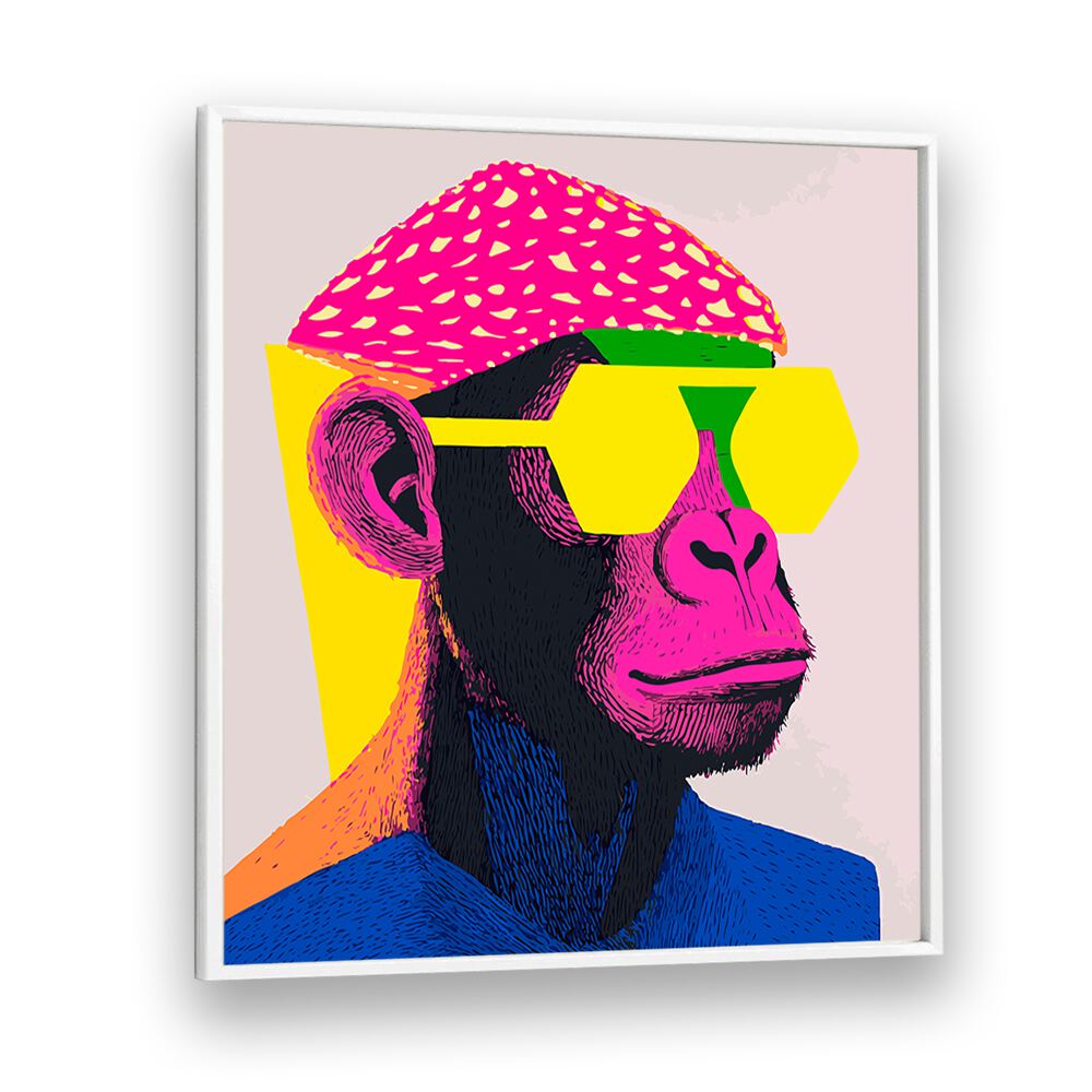 Vibrant COOL MONKEY, POP ART PAINTINGS showcasing bold colors and playful design for a modern art touch.
