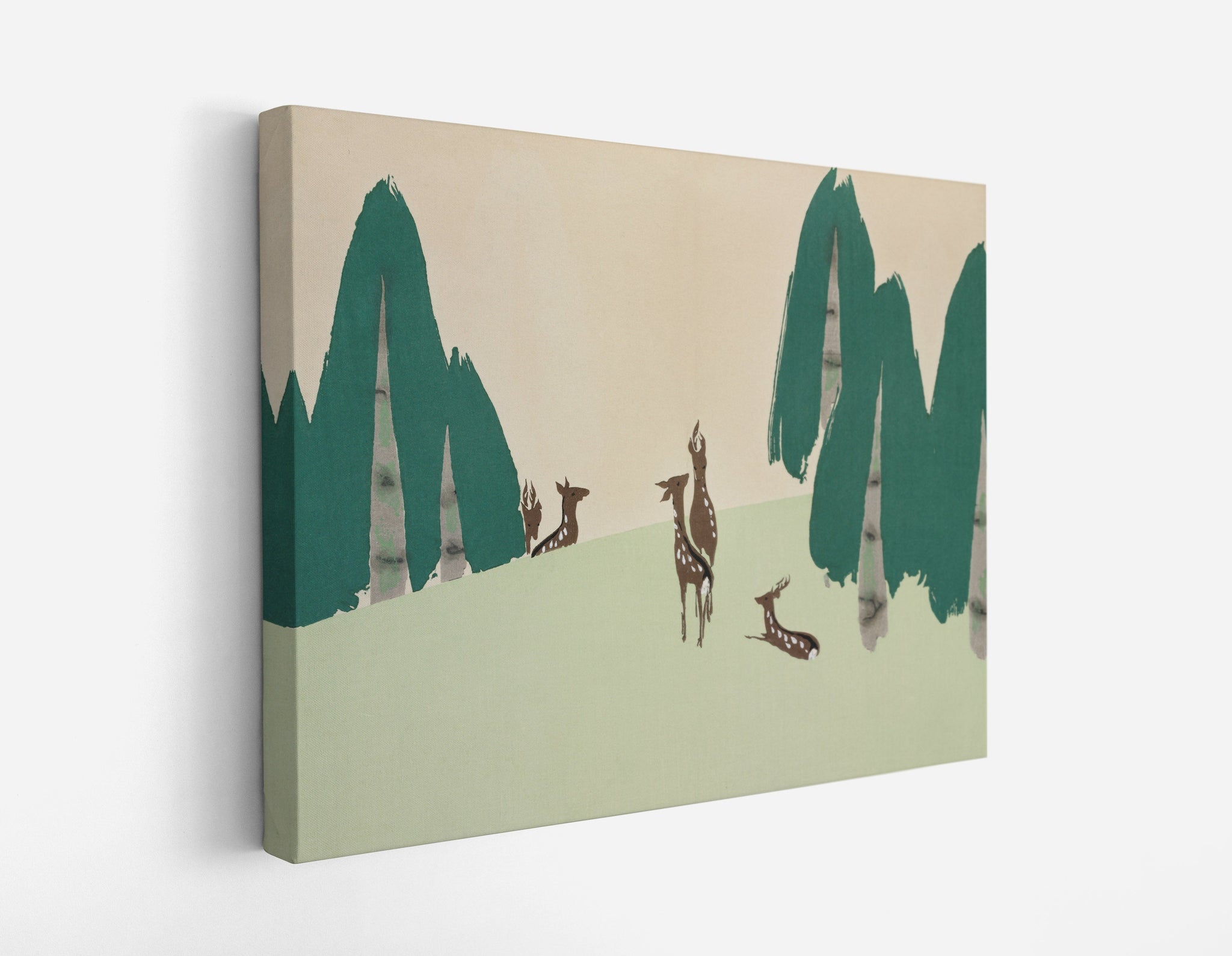 Deer from Momoyogusa – Flowers of a Hundred Generations (1909) by Kamisaka Sekka // Wall Art Print