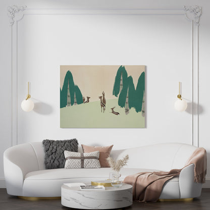Deer from Momoyogusa – Flowers of a Hundred Generations (1909) by Kamisaka Sekka // Wall Art Print