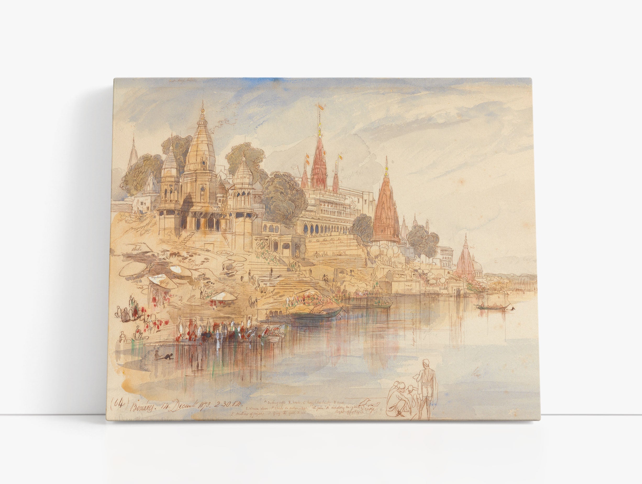 Benares by Edward Lear // Wall Art Print