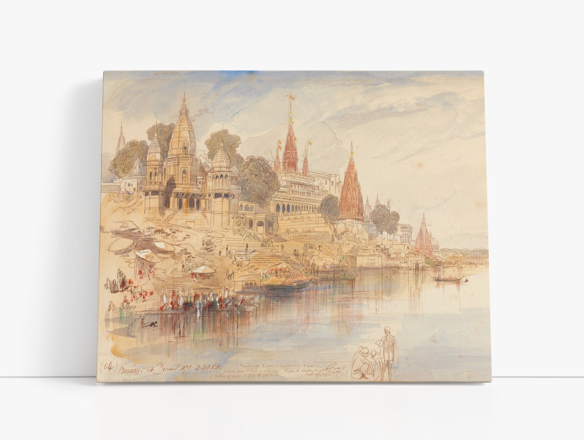 Benares by Edward Lear // Wall Art Print