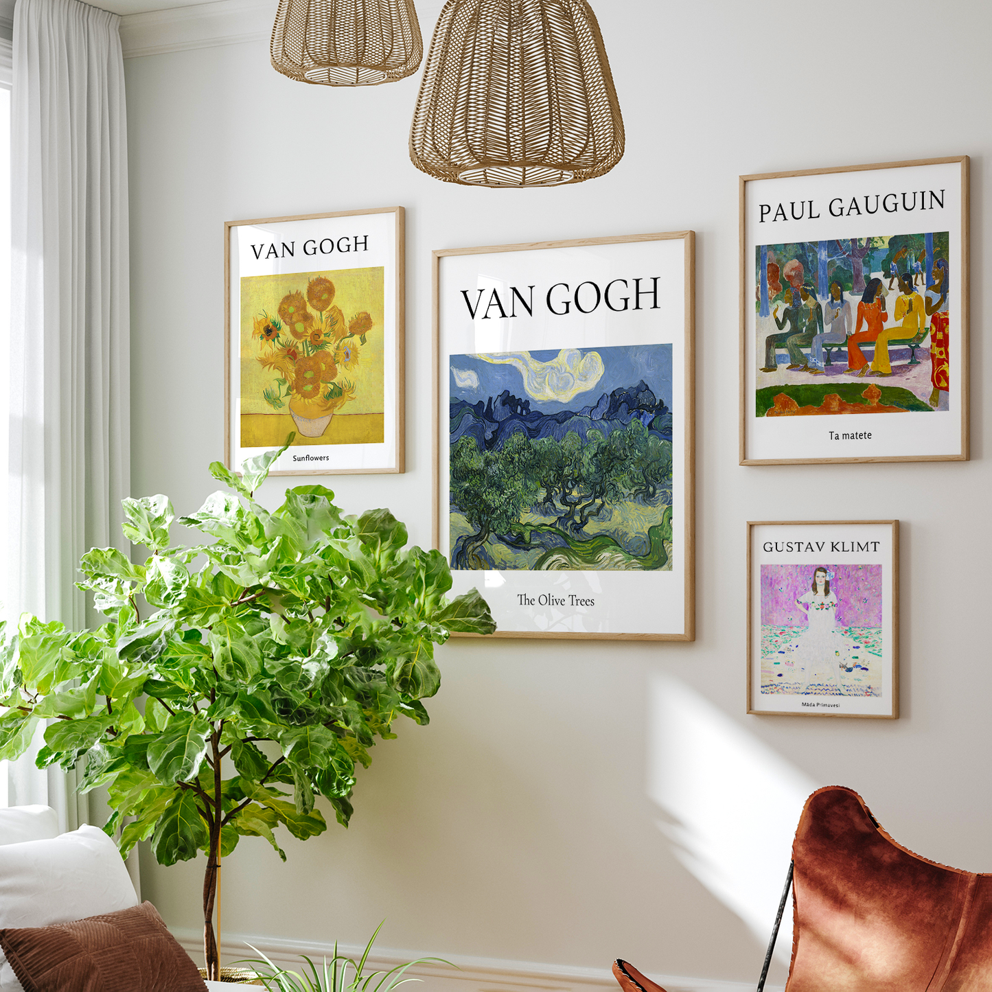 Famous Art Posters Set of 4, Van Gogh Paintings, Famous Paintings