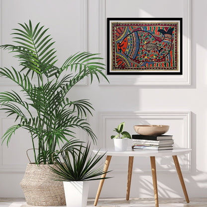 Fish Madhubani Painting, Art