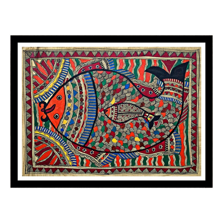 Fish Madhubani Painting, Art