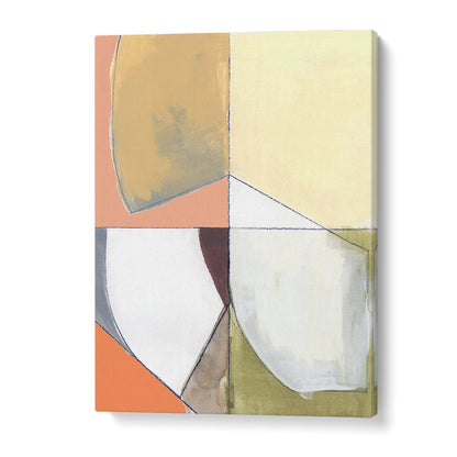 DUSTY PINK YELLOW ABSTRACT I , ABSTRACT PAINTINGS