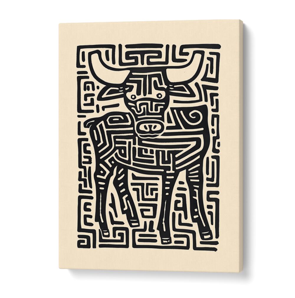 Stylish TAURUS NO II, ZODIAC poster showcasing intricate bull design, perfect for astrology enthusiasts.