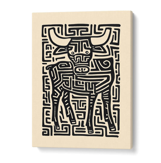 Stylish TAURUS NO II, ZODIAC poster showcasing intricate bull design, perfect for astrology enthusiasts.