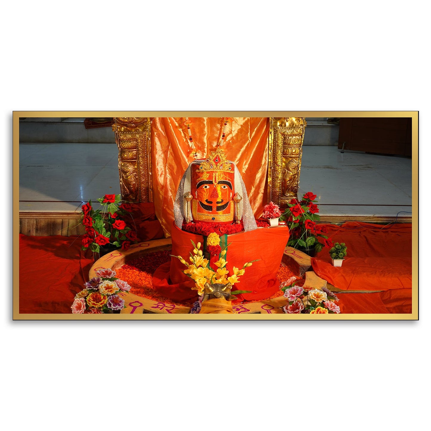 Divine Temple Artwork - Vibrant Hindu Deity Wall Art Decor