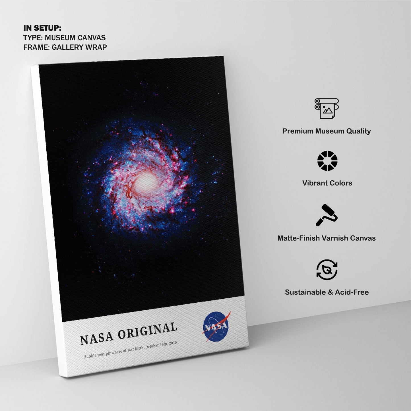 Hubble Sees Pinwheel, NASA Art Posters