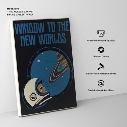 Window to the New Worlds, Space Art Poster