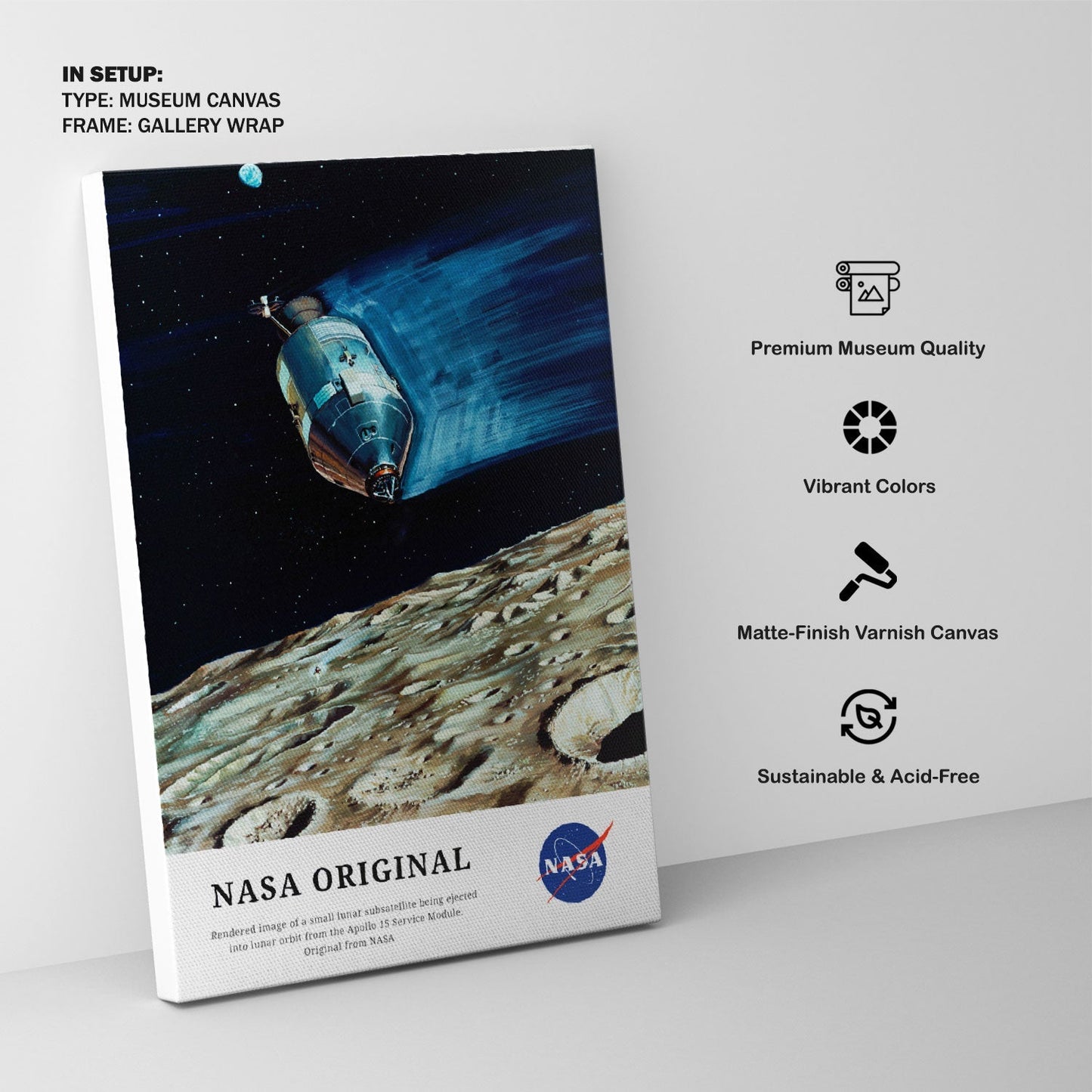 Small Lunar Subsatellite, NASA Art Posters