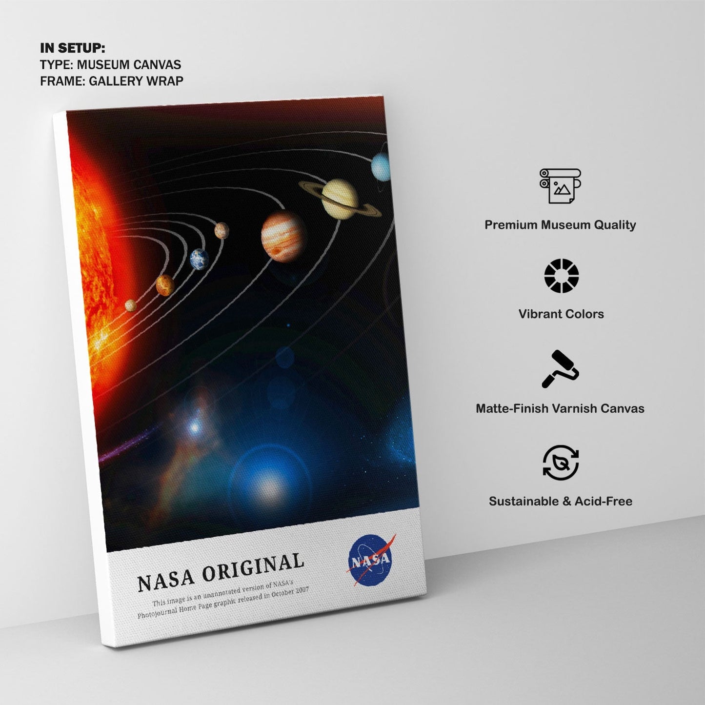 The Solar System Unannotated Version, NASA Art Posters