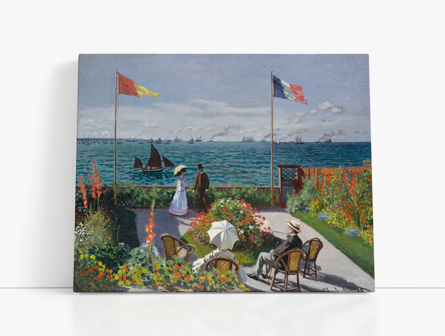 Claude Monet's Garden at Sainte-Adresse // Wall Art Print