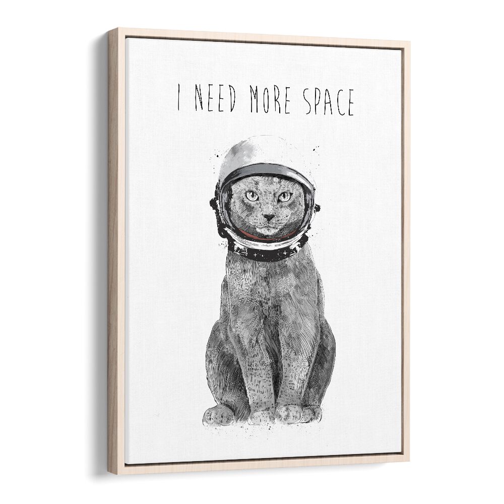 Cat in an astronaut helmet with the phrase 