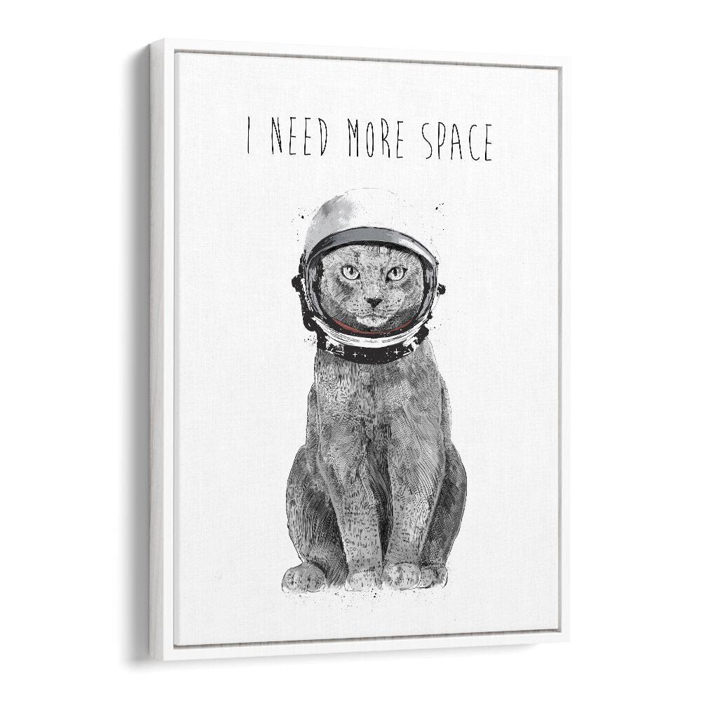Whimsical cat in astronaut helmet with 