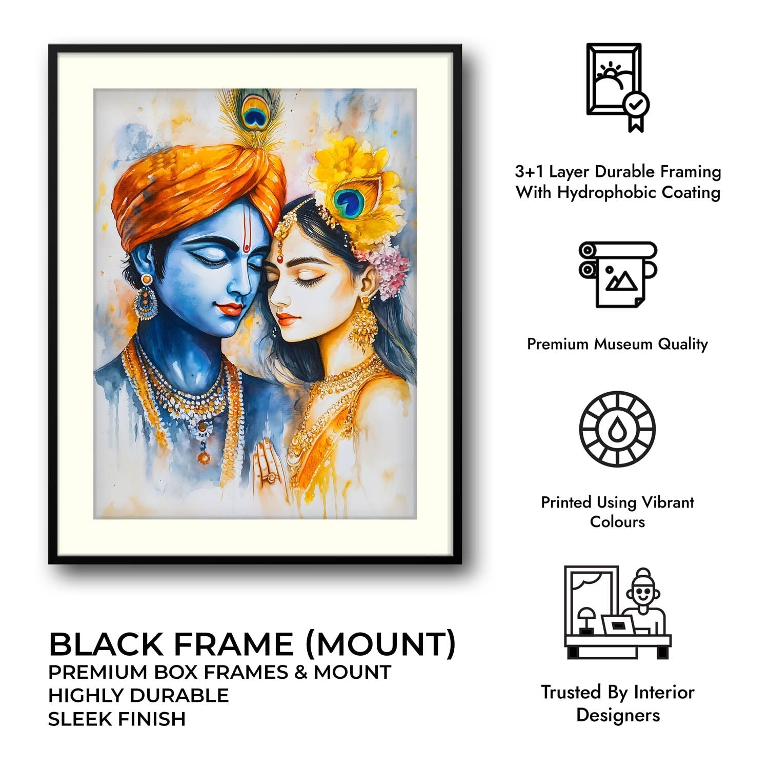 Radha & Krishna - God Painting