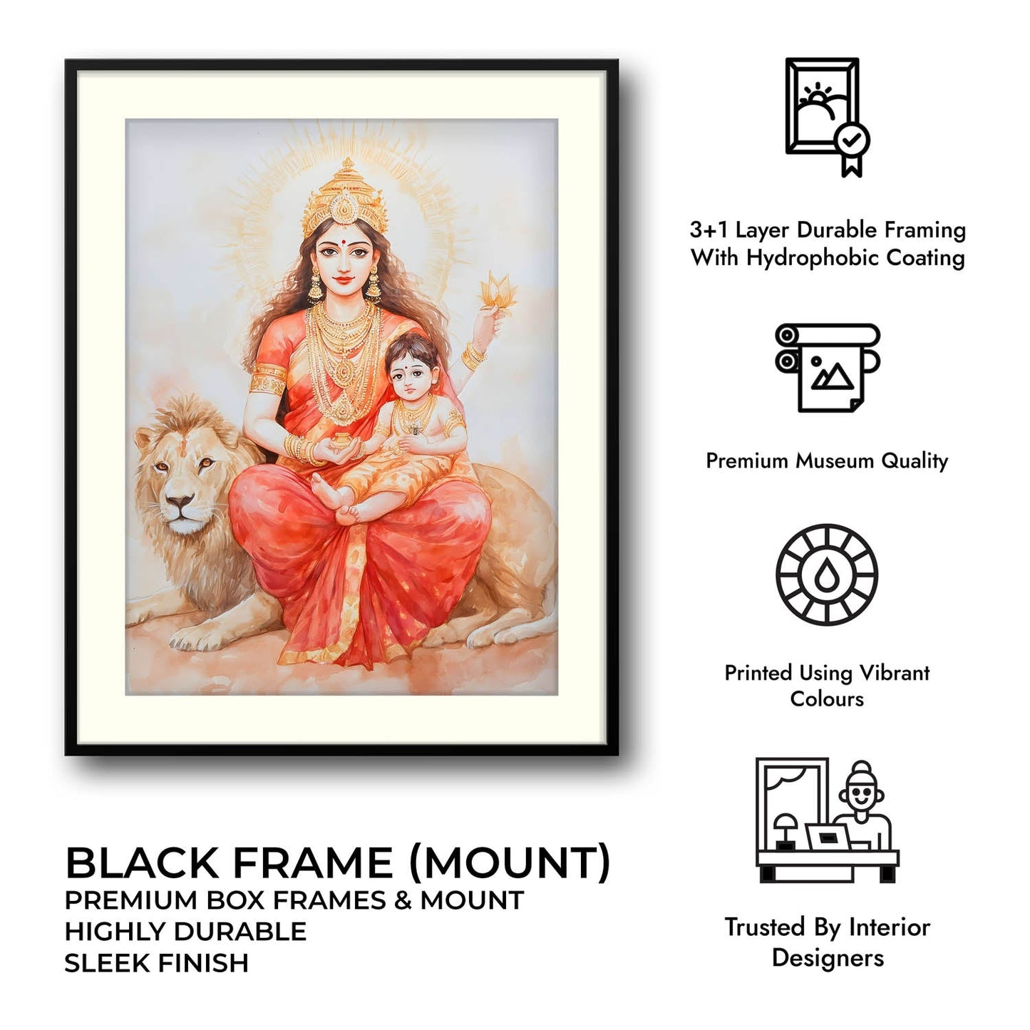 Maa Durga on Lion - Vastu Painting