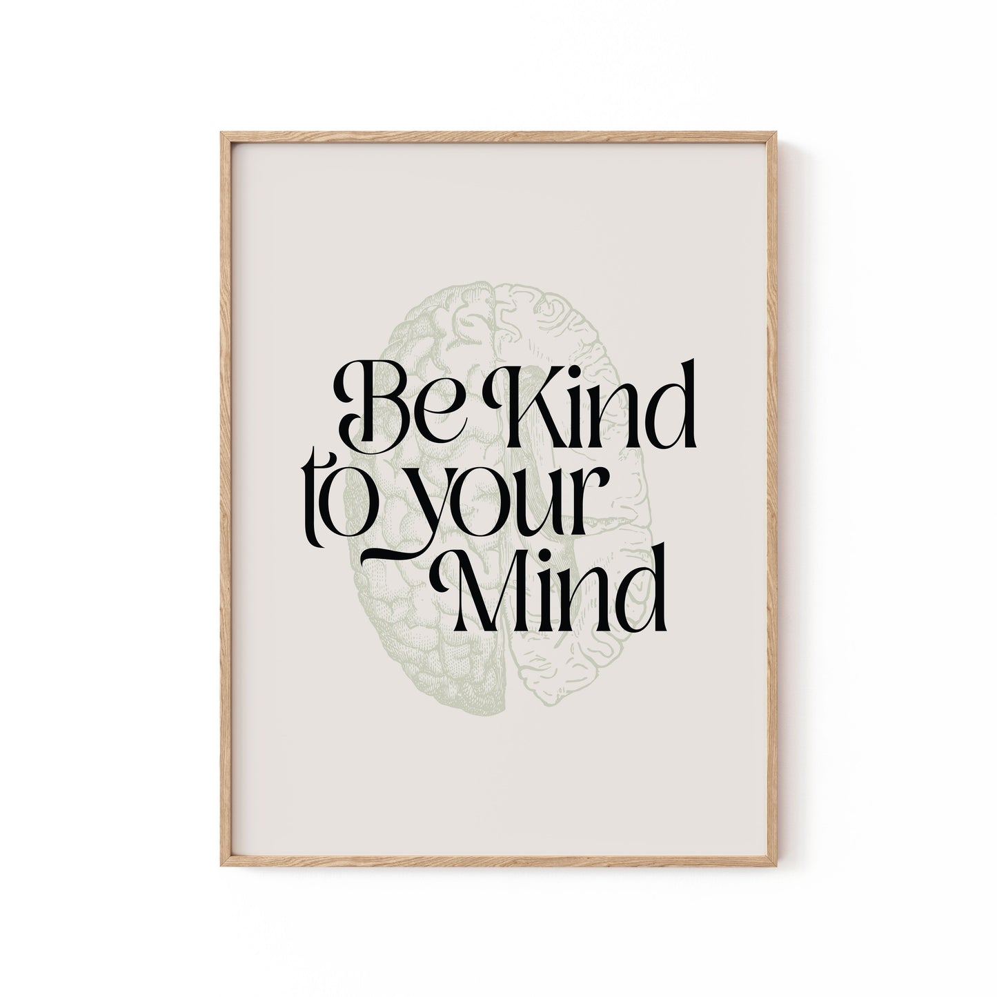 Be Kind To Your Mind No2, Motivational Poster