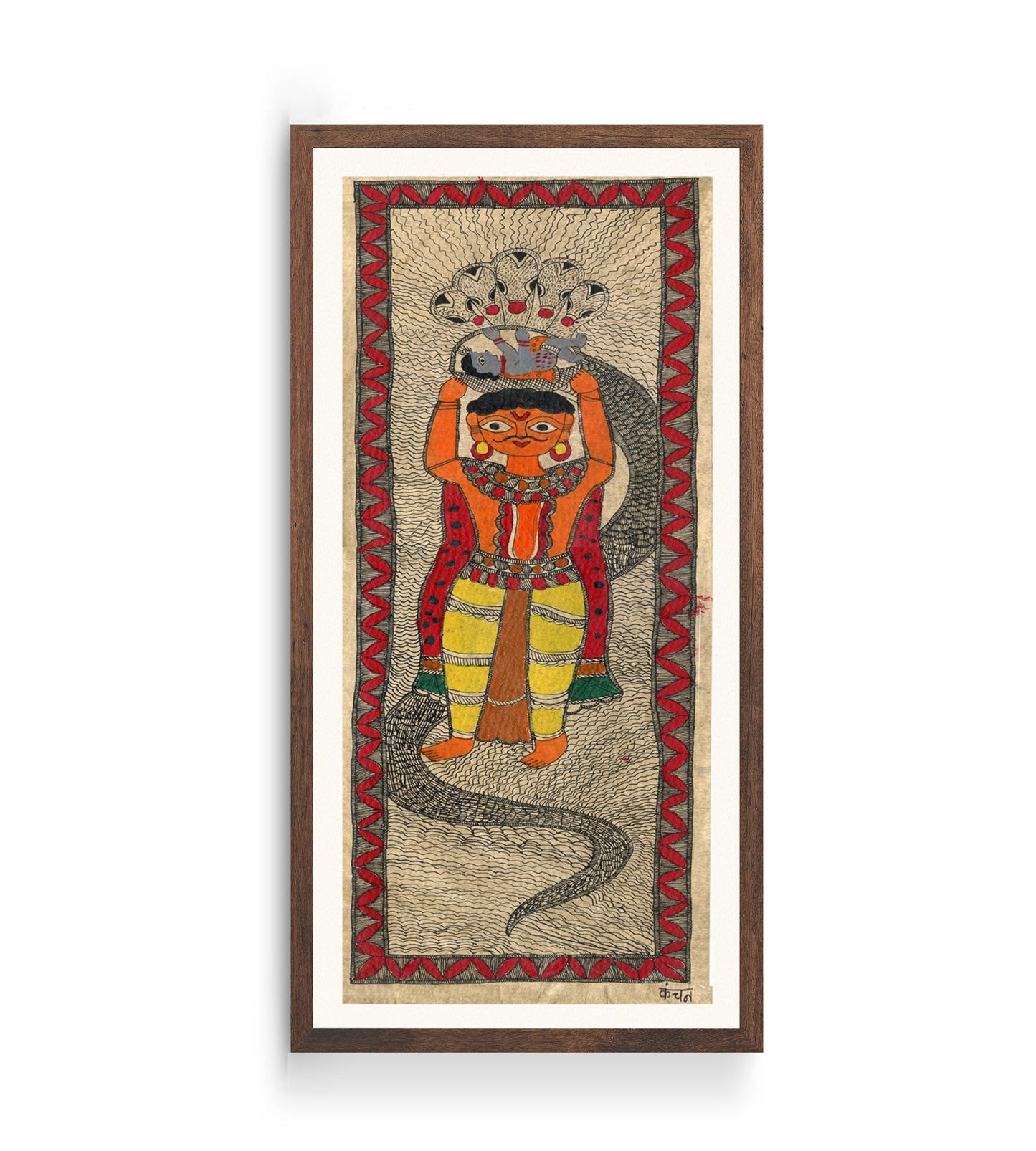 Birth of Krishna Madhubani Painting