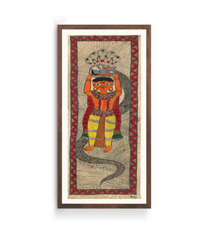 Birth of Krishna Madhubani Painting