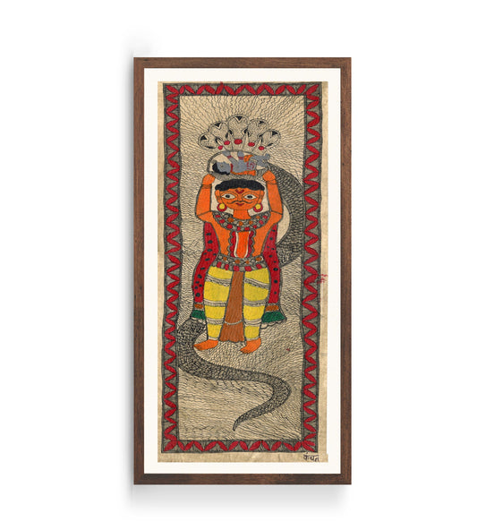 Birth of Krishna Madhubani Painting