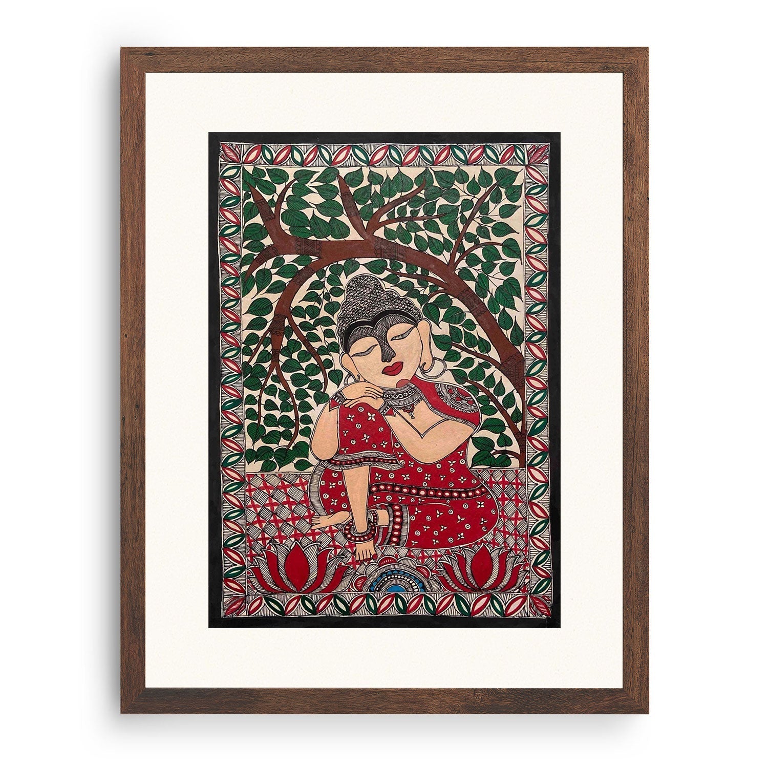 Lord Buddha, Madhubani Art, Madhubani Painting